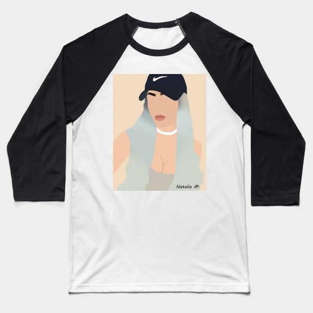 Blue hair Baseball T-Shirt by nataliavxm